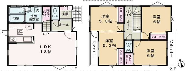 家族みんなが喜ぶ最高の環境！住みやすい間取り！